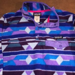 Women’s Patagonia Purple Aztec Fleece Synchilla